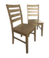 Wood Ladder Back Dining Chair Set of 2 - Aged Grey