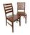 Wood Ladder Back Dining Chair Set of 2 - Walnut