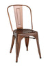Stackable Metal Cafe Bistro Chair - Bronze