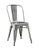 Stackable Metal Cafe Bistro Chair - Gun Metal Silver