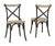 Reclaimed Wood Industrial Metal Dining Chairs - Set of 2