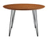 WE Furniture Wood Veneer Crafted 46"" Round Hairpin Leg Dining Table - Walnut