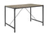 WE Furniture 48"" Angle Iron Wood Dining Table with Powder Coated Metal Legs - Driftwood