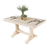 WE Furniture Millwright 60"" Traditional Design Wood Dining Table - Antique White