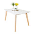 WE Furniture 60"" Retro Modern Wood Kitchen Dining Table - White