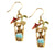 Cocktail Drink Charm Earrings in Gold