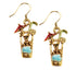 Cocktail Drink Charm Earrings in Gold