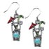 Cocktail Drink Charm Earrings in Silver