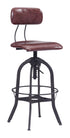 Gering Bar Chair Burgundy & Antique Black