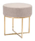 Bon Stool Beige & Stainless