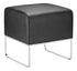 Plush Ottoman Black