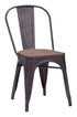 Elio Chair Rusty+Elm Wood Top (Set of 2)