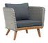 Grace Bay Arm Chair Natural&Gray