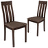 2 Pk. Milton Wood Dining Chair with Vertical Slat Back and Fabric Seat
