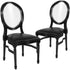 2 Pk. HERCULES Series 900 lb. Capacity King Louis Chair with Transparent Back and Vinyl Seat