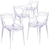 4 Pk. Nesting Series Transparent Stacking Side Chair