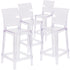 4 Pk. Ghost Counter Stool in Transparent Crystal with Square Back