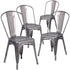 4 Pk. Metal Indoor Stackable Chair