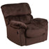 Contemporary Sharpei Microfiber Power Recliner with Push Button