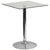 23.75'' Square Glass Table with 30''H Chrome Base