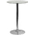 23.5'' Round Glass Table with 35.5''H Chrome Base