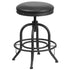 24'' Counter Height Stool with Swivel Lift Leather Seat