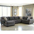Benchcraft Sorenton 3-Piece RAF Sofa Sectional in Fabric