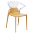 Fascination Series Plastic Stacking Side Chair with Seat and Transparent Back