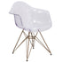 Allure Series Transparent Side Chair with Frame