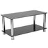 Riverside Collection Coffee Table with Shelves and Metal Frame
