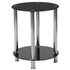 Riverside Collection End Table with Shelves and Metal Frame