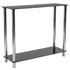 Riverside Collection Console Table with Shelves and Metal Frame