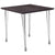 Georgetown Collection Wood Grain Finish End Table with Metal Legs