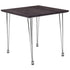 Georgetown Collection Wood Grain Finish End Table with Metal Legs