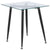 Chestnut Hill Collection End Table with Sleek Matte Metal Legs