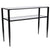 Newport Collection Console Table with Shelves and Metal Frame