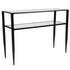 Newport Collection Console Table with Shelves and Metal Frame