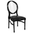 HERCULES Series 900 lb. Capacity King Louis Chair with Transparent Back and Vinyl Seat