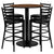 36'' Round Laminate Table Set with 4 Ladder Back Metal Barstools