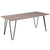 Oak Park Collection Wood Grain Finish Coffee Table with Metal Legs