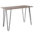 Oak Park Collection Wood Grain Finish Console Table with Metal Legs