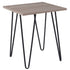Oak Park Collection Wood Grain Finish End Table with Metal Legs
