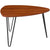 Charlestown Collection Wood Grain Finish Coffee Table with Metal Legs