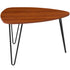 Charlestown Collection Wood Grain Finish Coffee Table with Metal Legs