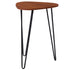 Charlestown Collection Wood Grain Finish End Table with Metal Legs