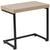 Hyde Square Collection Wood Grain Finish Side Table with Metal Legs