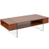 Lafayette Place Wood Grain Finish Coffee Table with Glass Legs