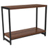 Grove Hill Collection Wood Grain Finish Console Table with Metal Frame