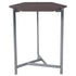 Back Bay Wood Grain Finish End Table with Metal Frame