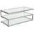 Ashmont Collection Glass Coffee Table with Contemporary Steel Design